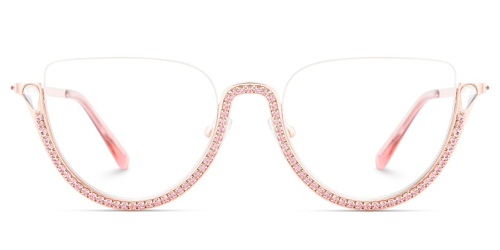 Sparkle Cateye Pink Glasses