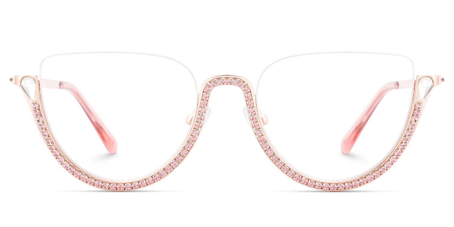 Sparkle Cateye Pink Glasses