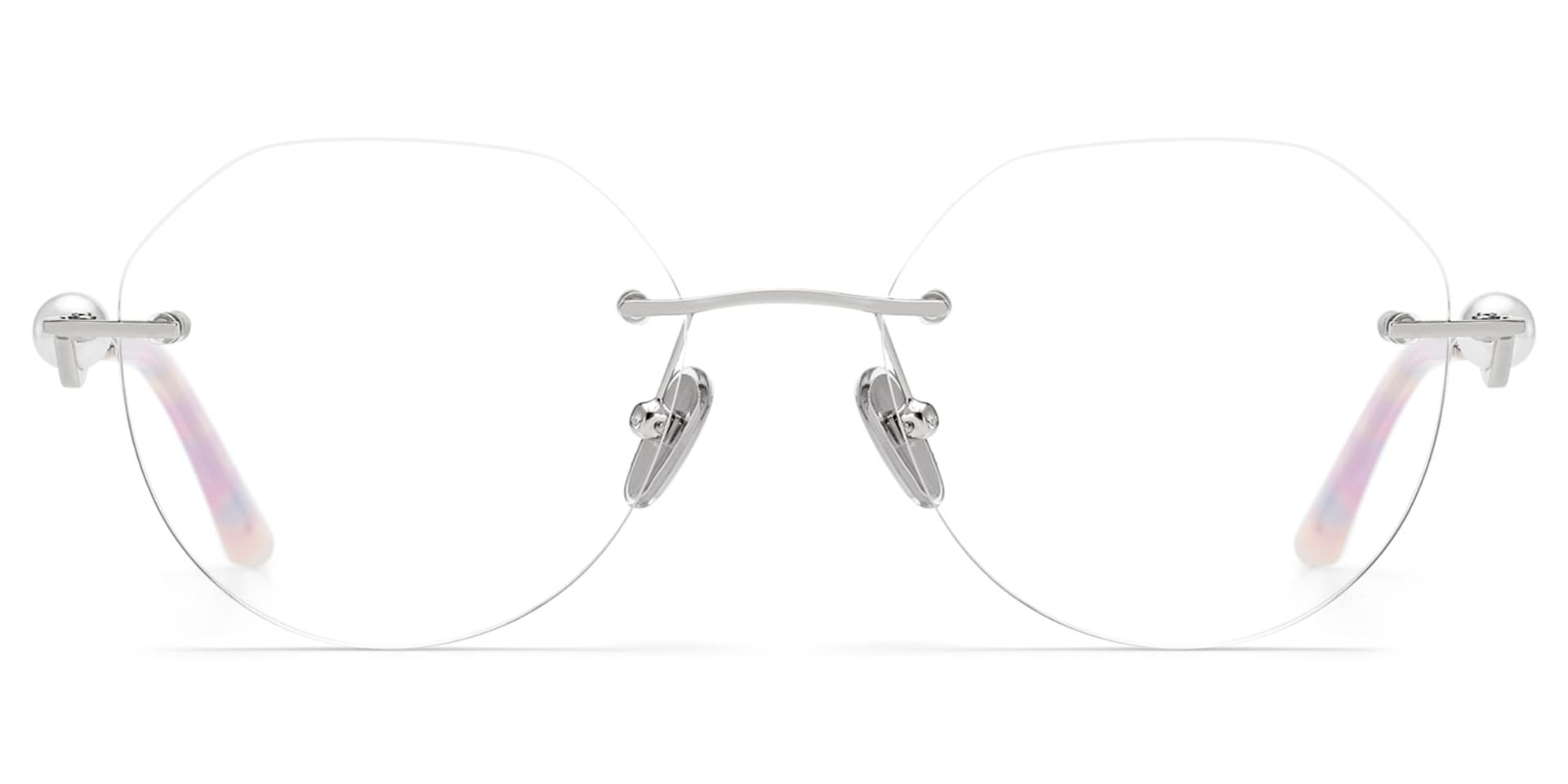 Wyatt Eyeglasses in Geometric Silver Frame | Zeelool0