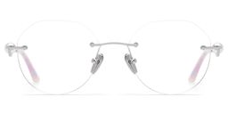 Wyatt Silver Geometric Glasses0