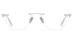 Wyatt Geometric Silver Glasses0