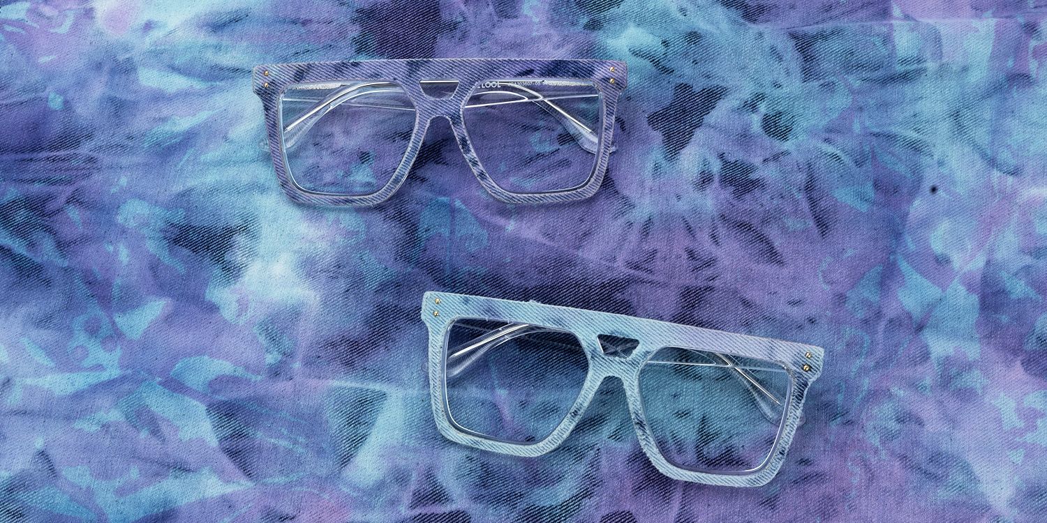 Rubin Blue Denim Eyeglasses | Zeelool4