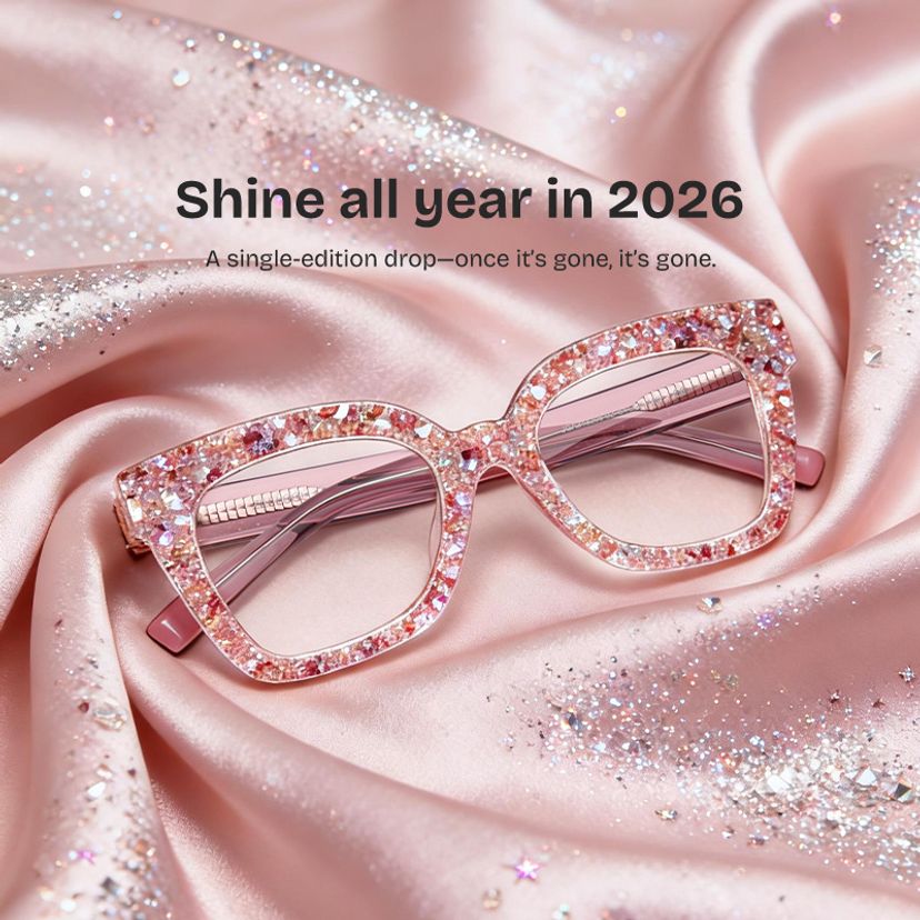 Renata Square Pink Glasses