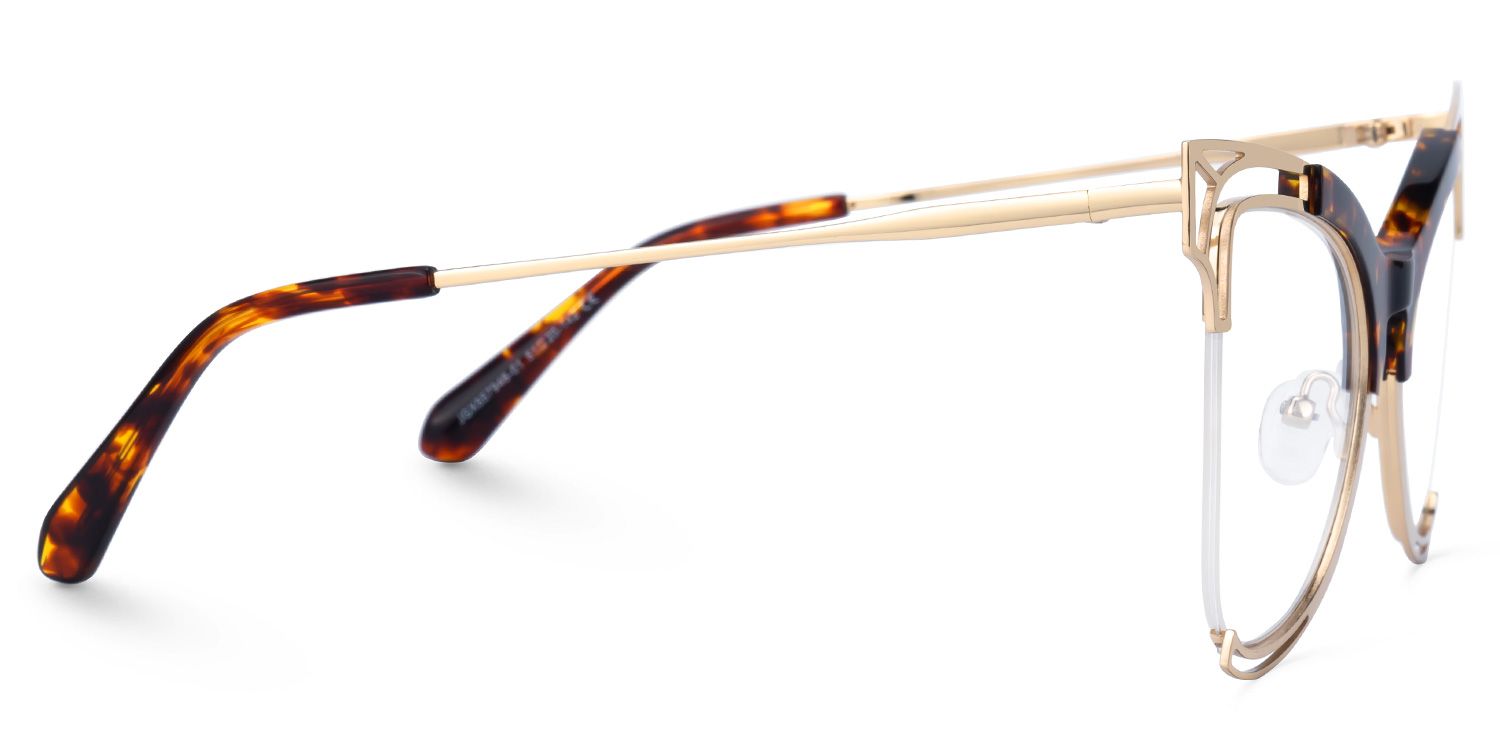 Phillisa Designer Eyeglasses in Butterfly Gold Frame2