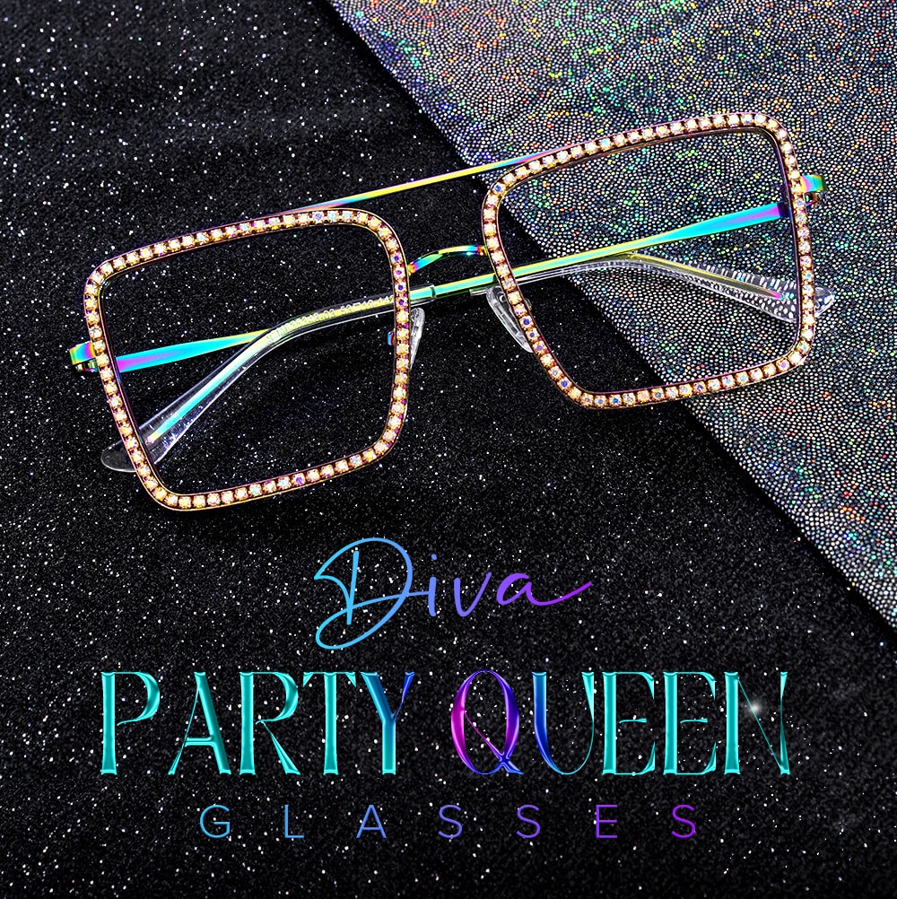 Diva Eyeglasses with Bling, Sparkly Prescription Glasses