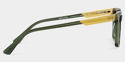 Troy Rectangle Green Glasses4