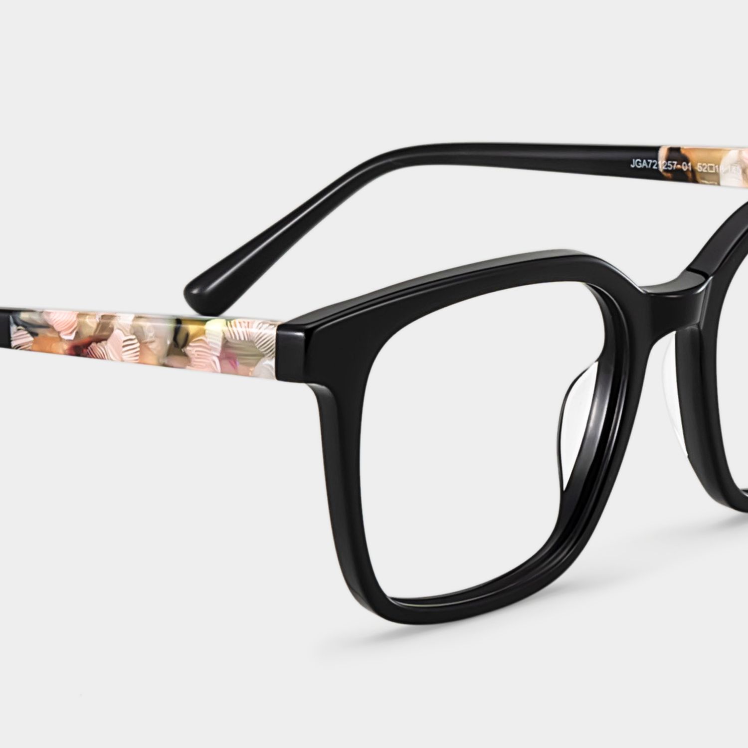 Freya Black Frame Glasses with Square Frame Online | ZEELOOL7