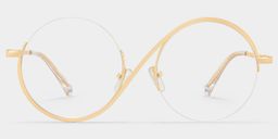 Flozif Round Gold Glasses0