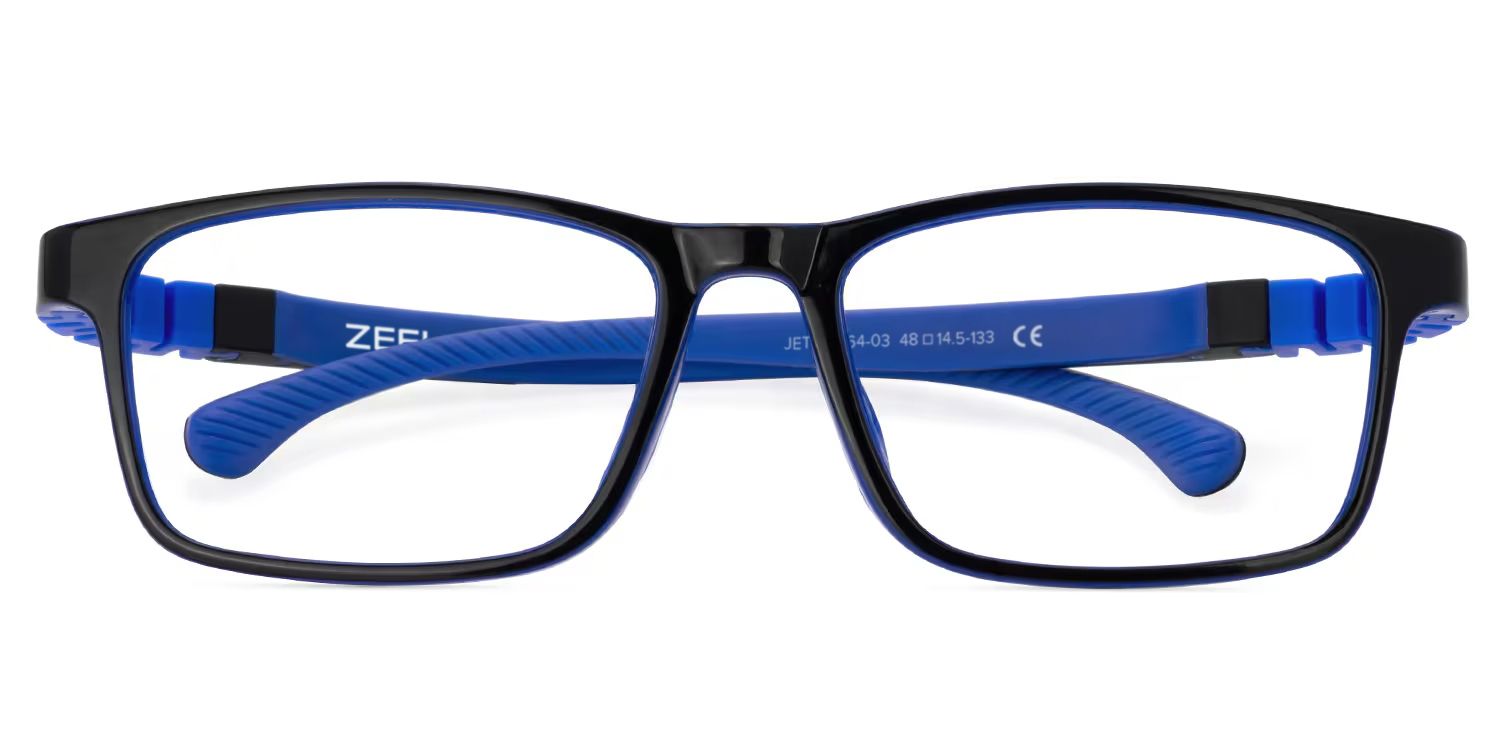 Arddin Rectangle Blue Frame Eyeglasses for Tweens1