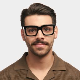 Shirmme Square Black Glasses0