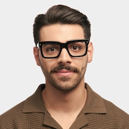 Shirmme Square Black Glasses0