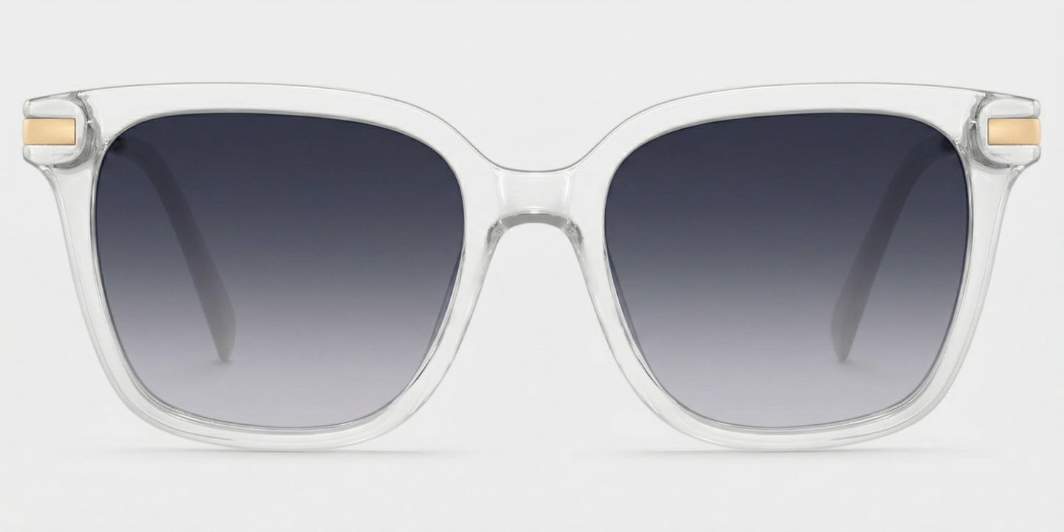 Jacqui Clear Square Polarized Sunglasses for Driving | ZEELOOL0