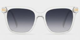 Jacqui Clear Rectangle Sunglasses0