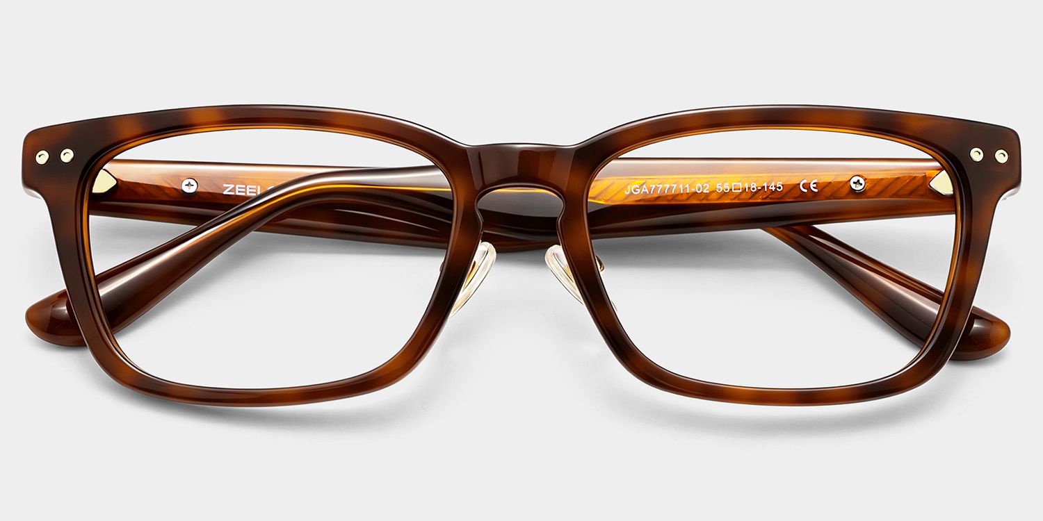 Tortoise Buzz Rectangle Frame Glasses | ZEELOOL2