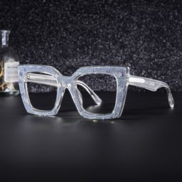 Cailey Square Clear Glasses0
