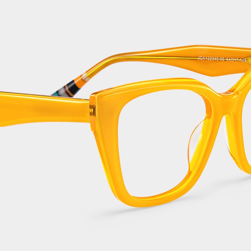 Julius Yellow Frame Glasses with Butterfly Frame Online | ZEELOOL