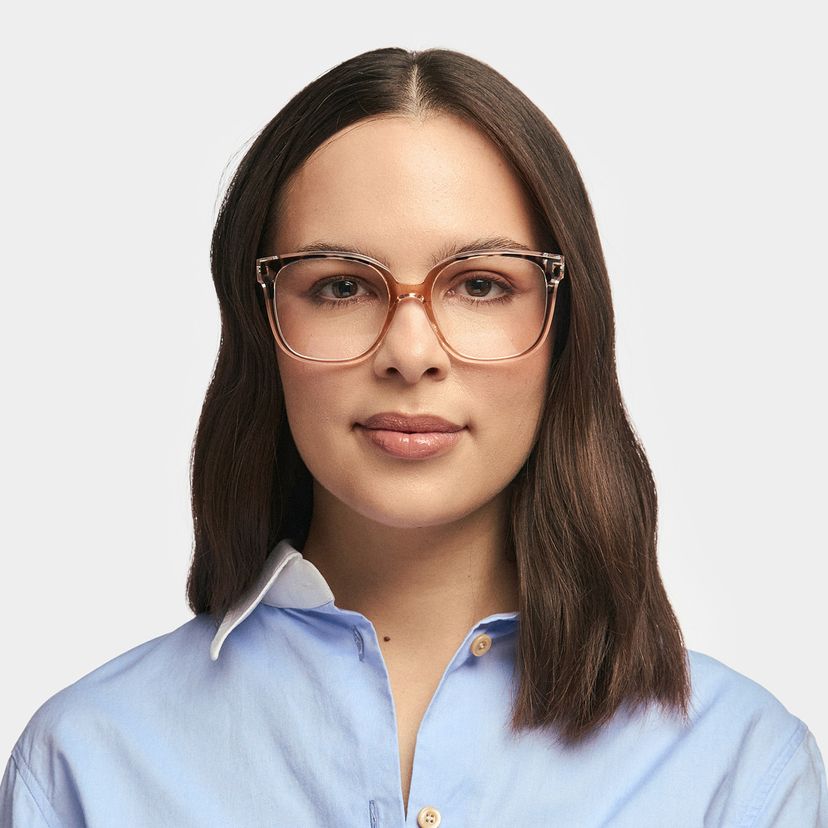 Siner Square Beige Glasses