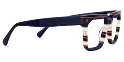 Laguer Rectangle Blue Glasses6