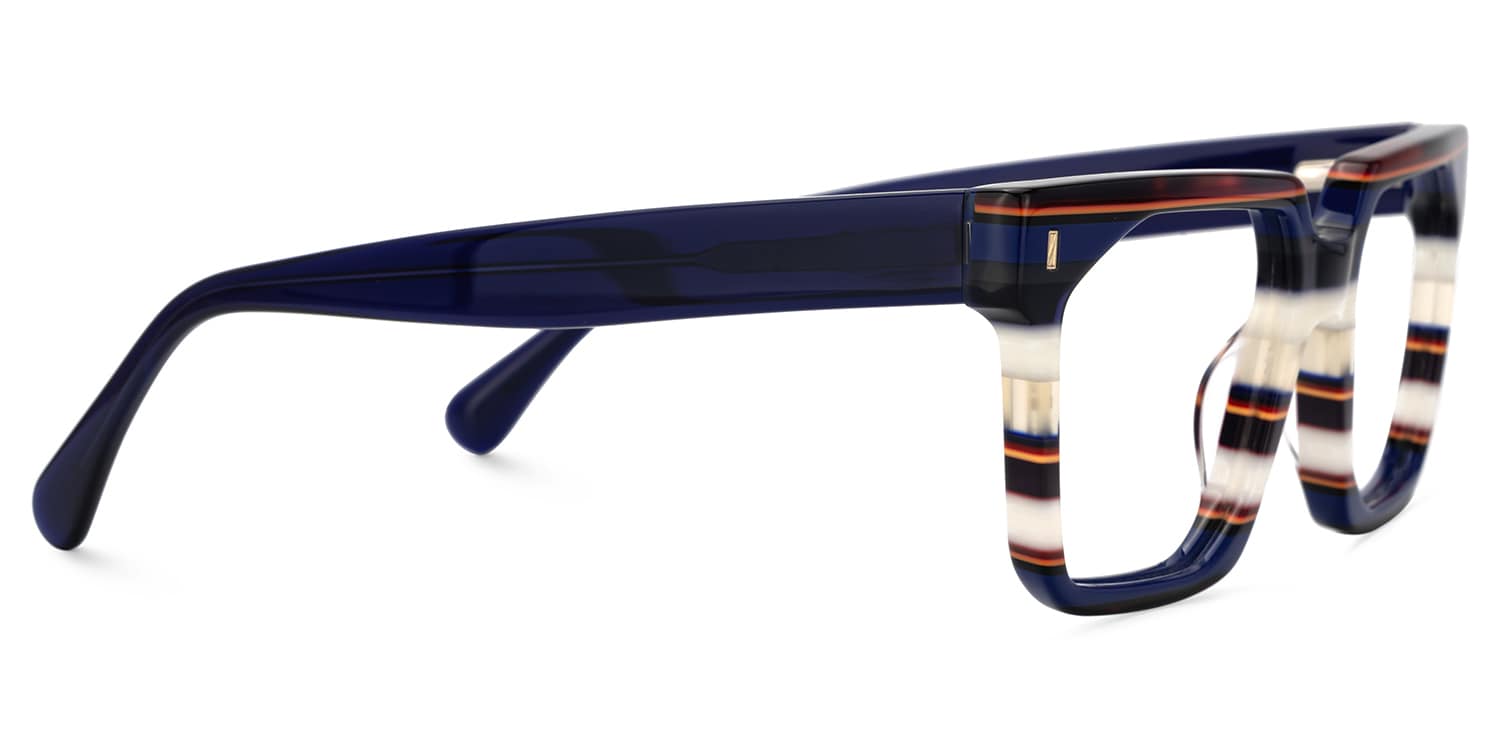 Laguer Rectangle Blue Glasses6