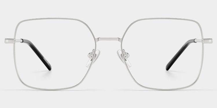 Abigail Square Silver Glasses