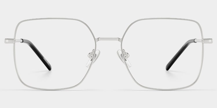 Abigail Square Silver Glasses