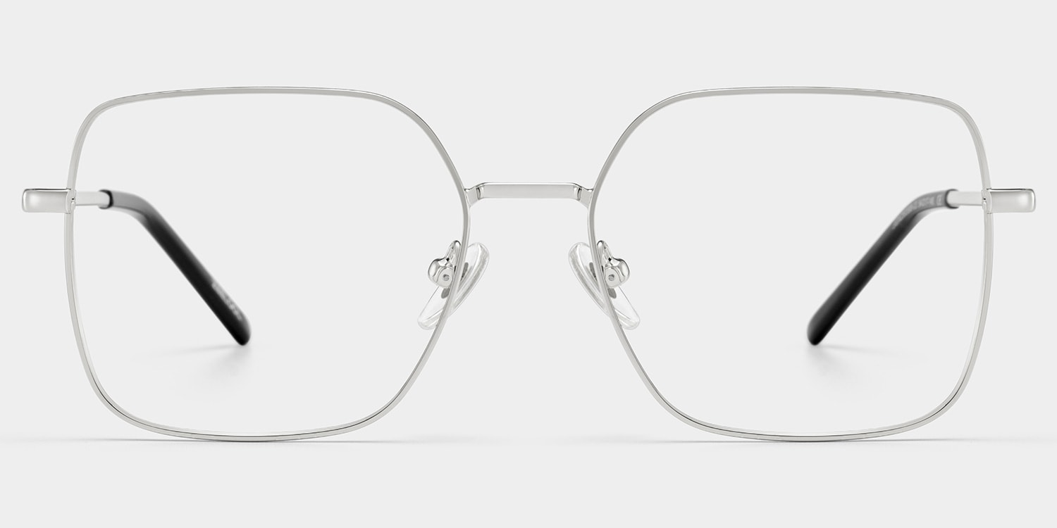 Abigail Square Silver Glasses