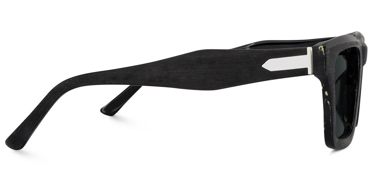 Rectangle Black Sunglasses | Zeelool Glasses3