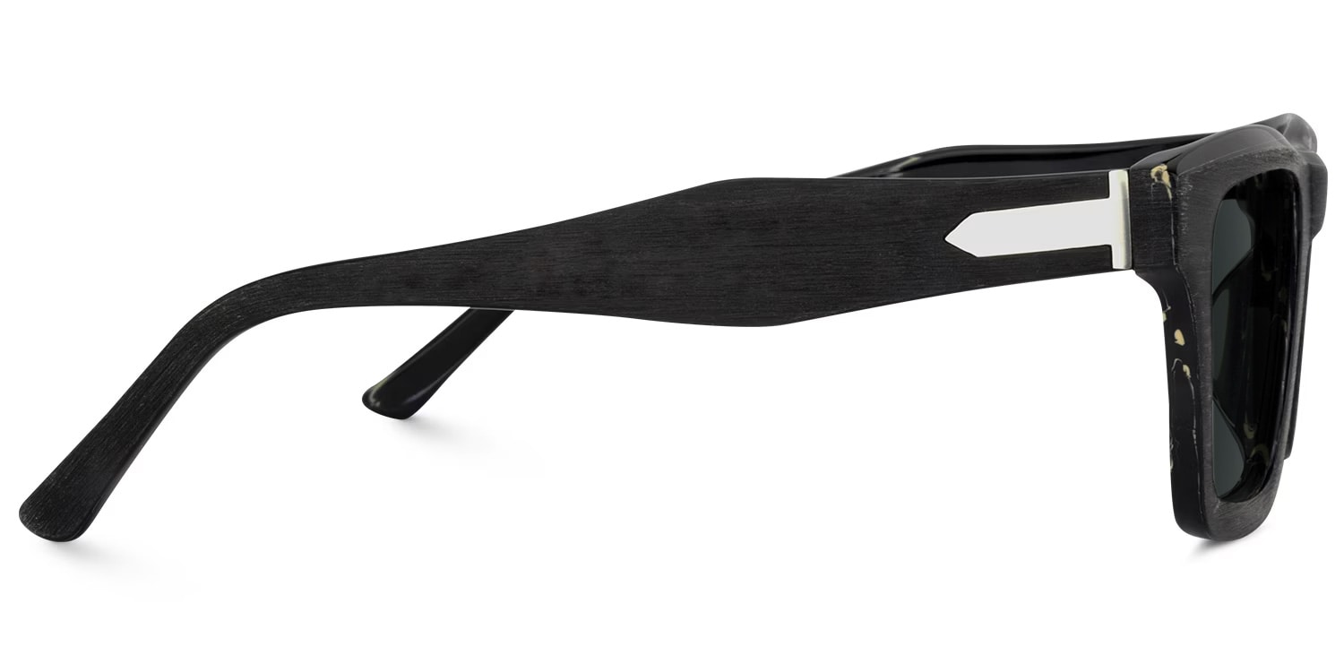 Riley Rectangle Black Glasses3