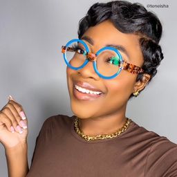 Lindsey Round Blue Glasses4