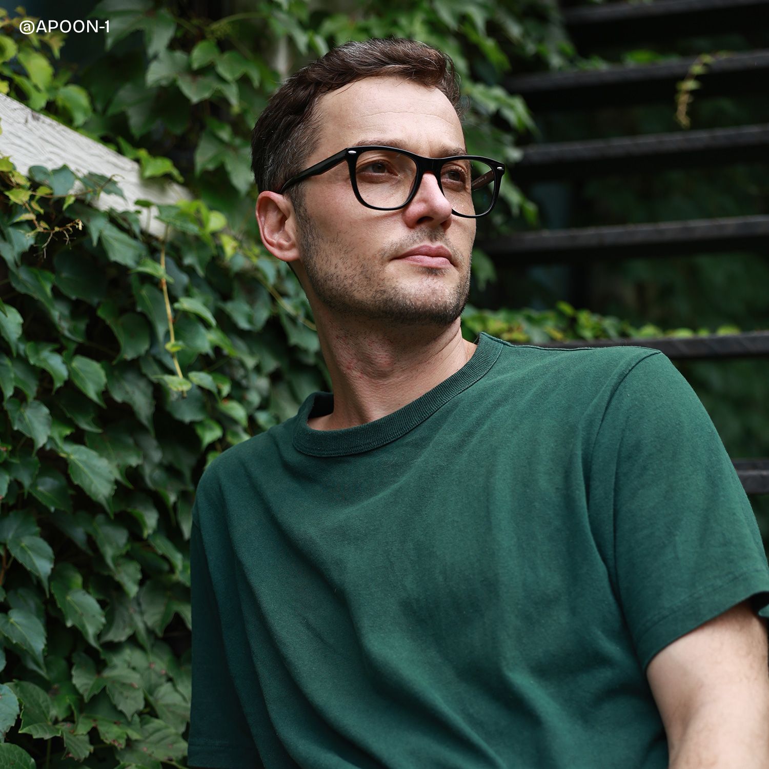 Atlas Black Rectangle Acetate Frame Glasses for Men | ZEELOOL6