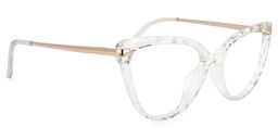 Lucas Cateye Clear Glasses2