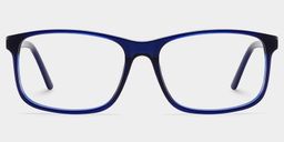 Connie Blue Rectangle Glasses0