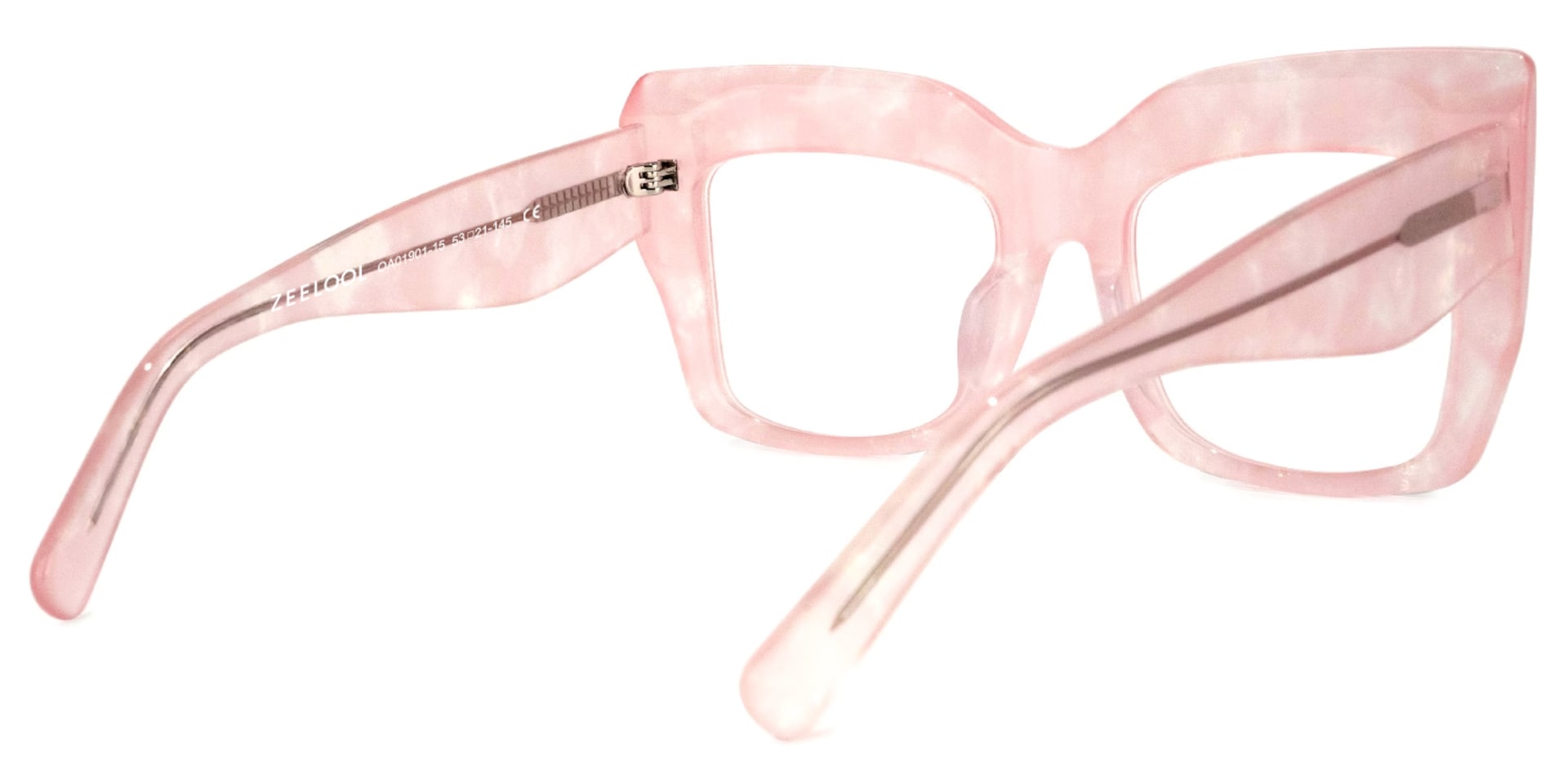 Charmaine Pink Pearlescent Glasses with Cat Eye Frame4