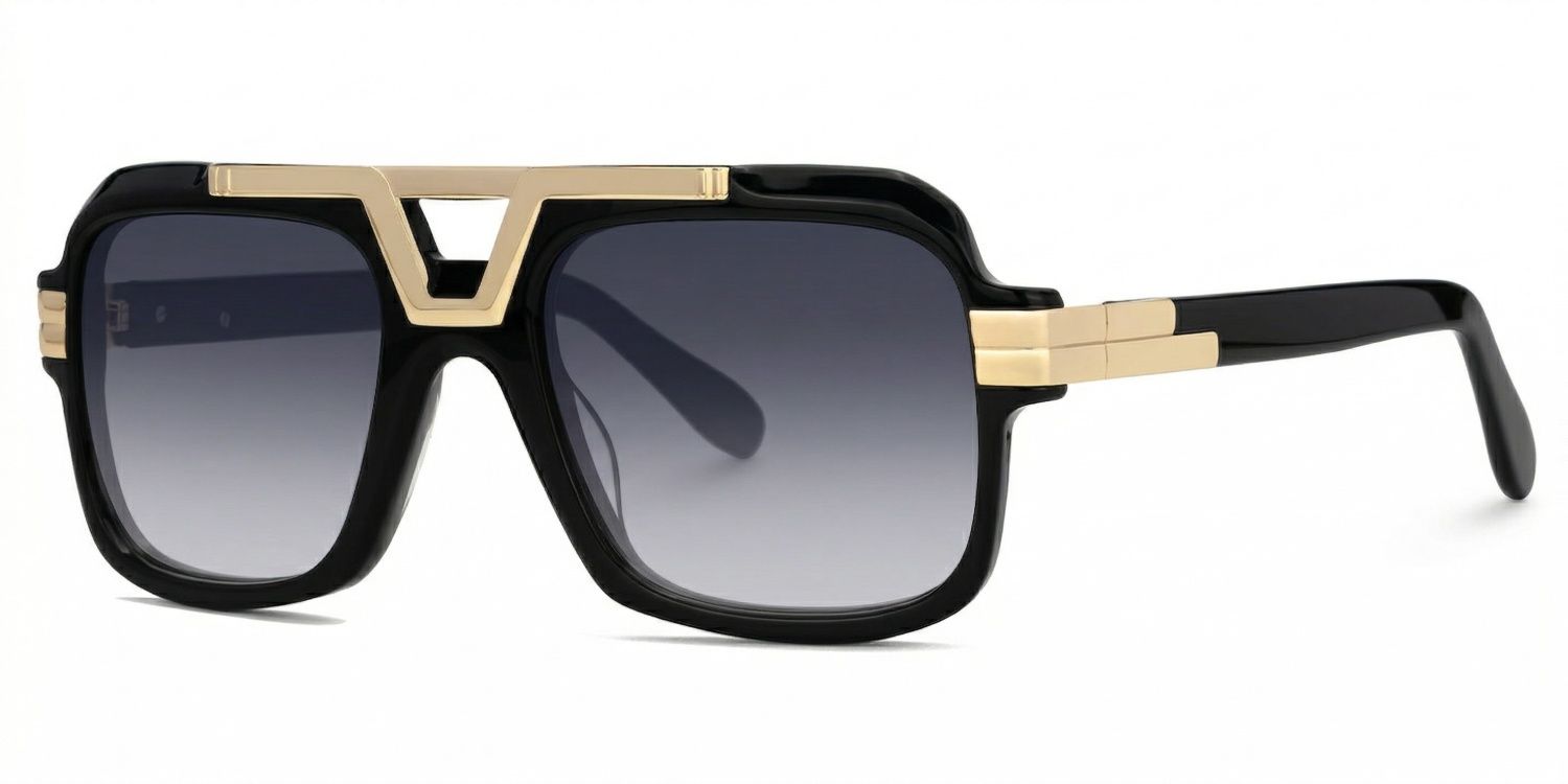 Croswell Acetate Aviator Black Frame Glasses | Zeelool