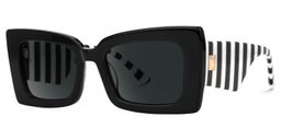 Mitia Black Rectangle Sunglasses1