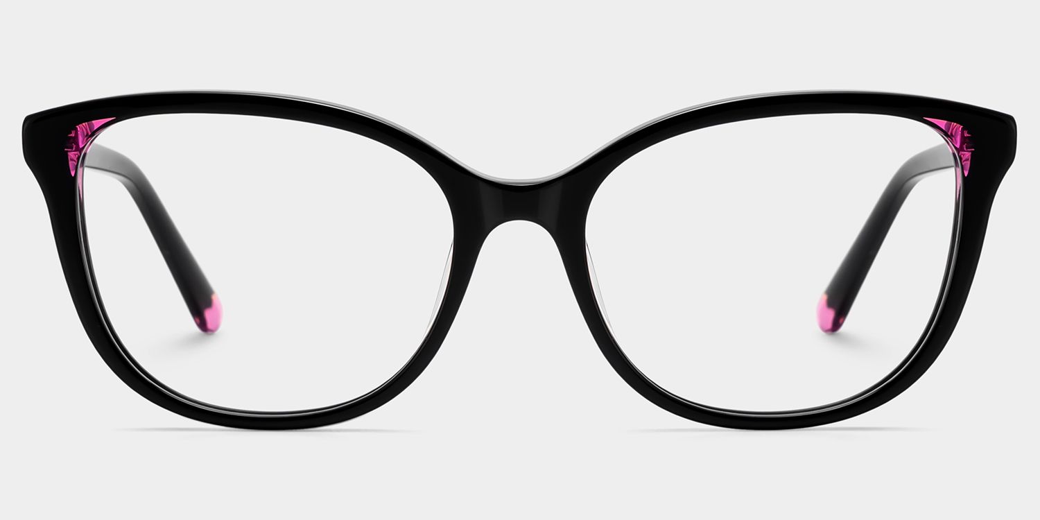 Brady Black Pink Eyeglasses with Butterfly Shape Frame | ZEELOOL0