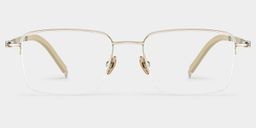 Carson Rectangle Light Gold Glasses1