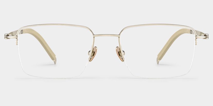 Carson Rectangle Light Gold Glasses