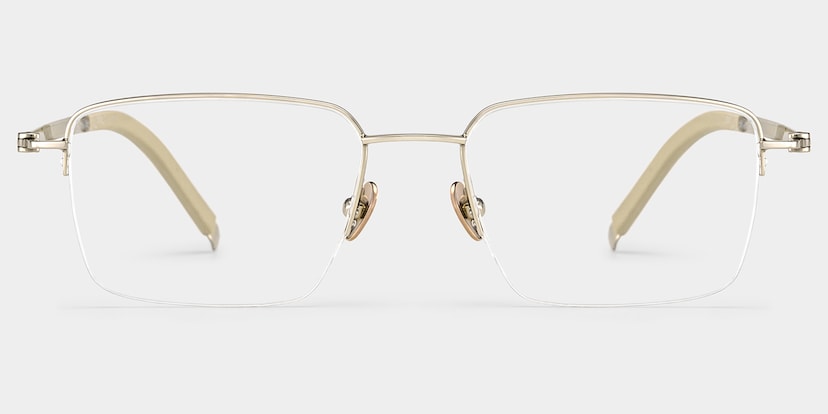 Carson Rectangle Light Gold Glasses