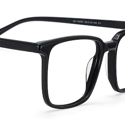 Aidan Rectangle Black Glasses5