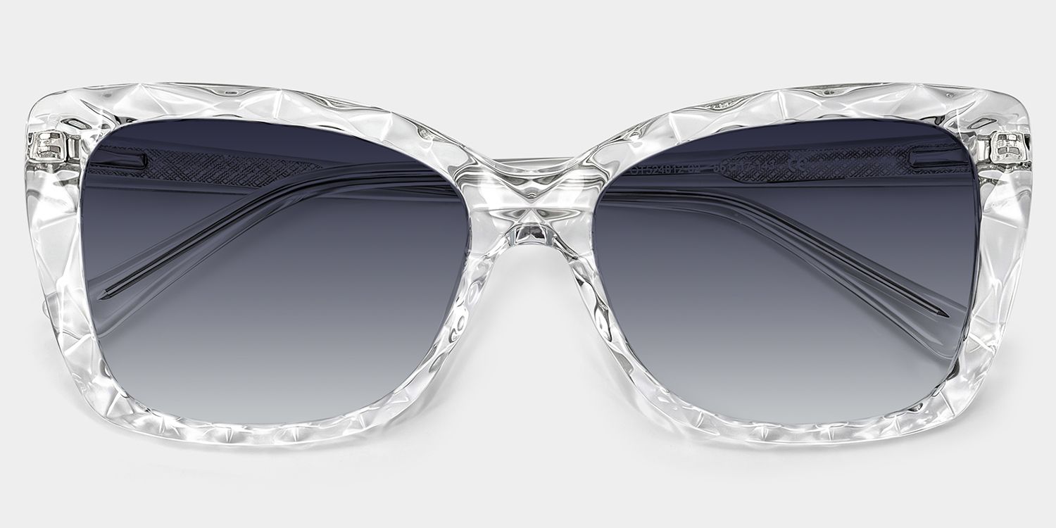 Edna Rectangle Clear Sunglasses for Women & Men | ZEELOOL1