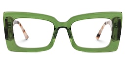 Mitia Rectangle Green Glasses0