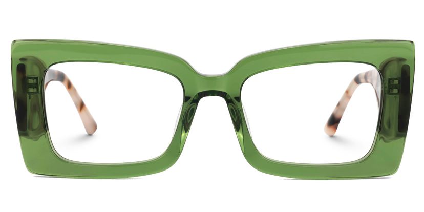Mitia Green Rectangle Glasses
