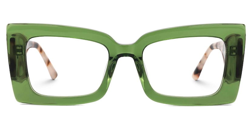 Mitia Rectangle Green Glasses