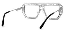 Blake Geometric Black-Silver Glasses4