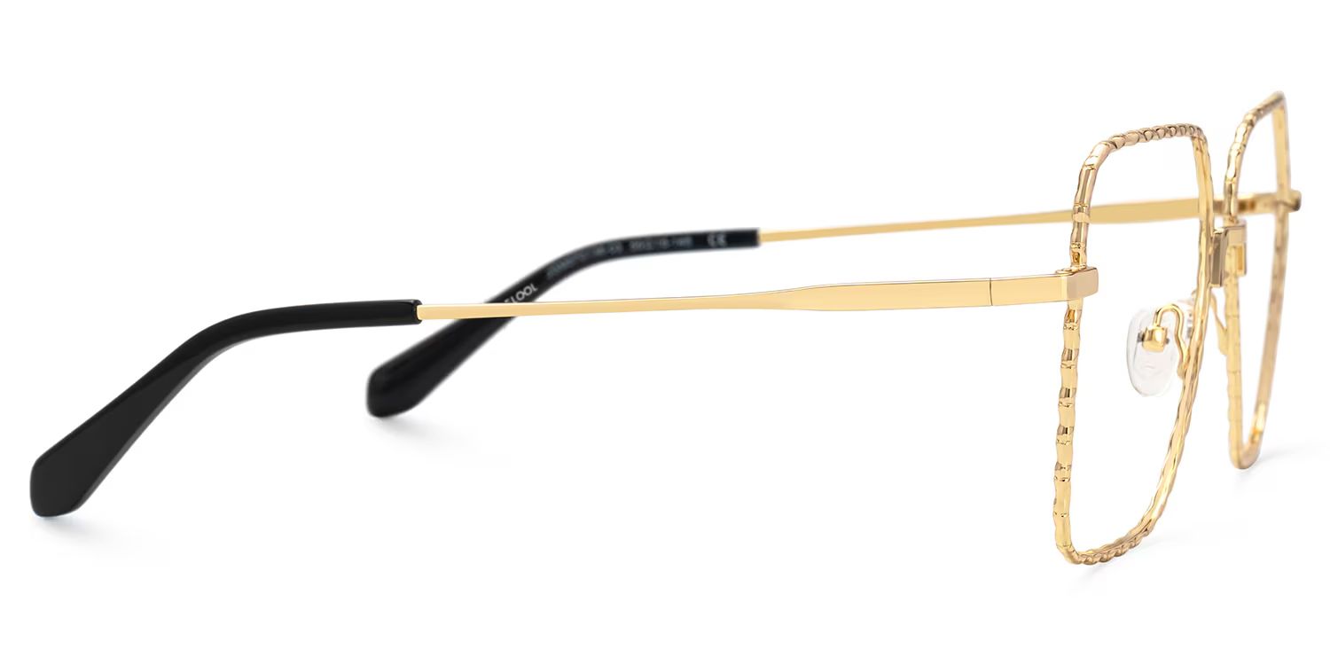 Alisandra Oversized Metal Frame Glasses with Aviator Shape2