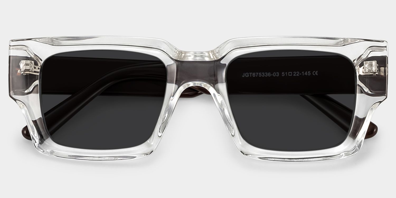 Clear TR90 Rectangle Sunglasses- Garza1