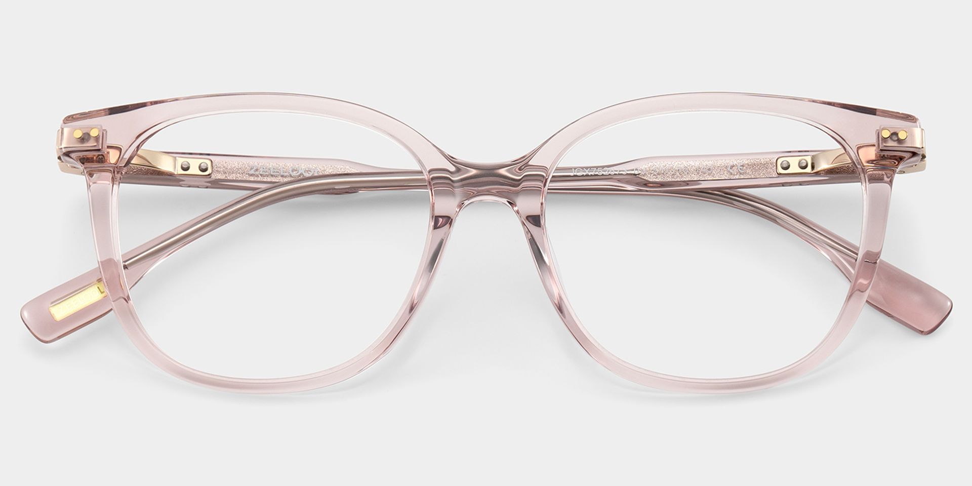 Daisy Pink Round Frame Glasses with Reverse R Adjustable Hinge | ZEELOOL2