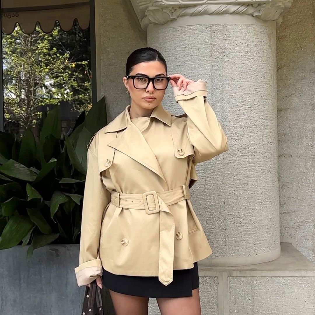 Square Katia Gray Color Frame Glasses | Zeelool8