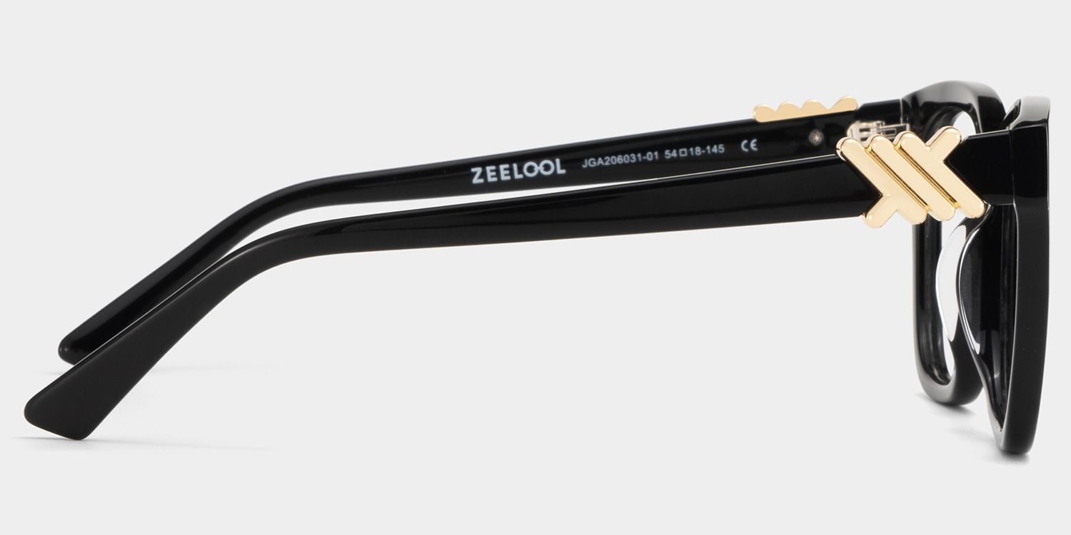 Square Black Eyeglasses- Mae Acetate Frame Glasses4